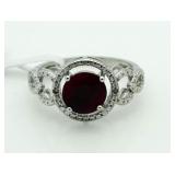 Genuine 2.42 ct Ruby & Diamond Ring