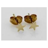 14kt Gold Star Earrings