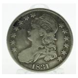 1831 Capped Bust Silver Half Dollar