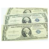 (3) 1935 (D,G & F) Silver Certificates