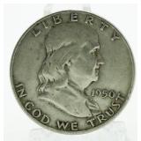 1950 Franklin Silver Half Dollar