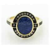 Genuine Sapphire & Diamond Ring