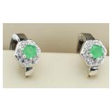 9Kt Gold Emerald Earrings