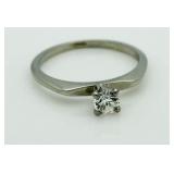 18kt Gold Brilliant 1/4 ct Diamond Solitaire Ring