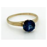 10kt Gold London Blue Topaz Soltiaire Ring