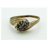 10kt Gold Diamond Waterfall Ring