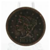 1854 Large Cent