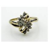 10kt Gold Vintagge Style Ladies Diamond Ring