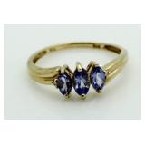 10kt Gold Amethyst Anniversary Ring