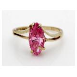 10kt Gold Pink Sapphire Estate Ring