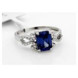 Quality 2.01 ct Tanzanite & Diamond Ring