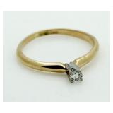 14kt Gold Brilliant Magic Glo Diamond Solitaire