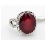 $31,475 14kt Gold 17.15 ct Ruby & Diamond Ring