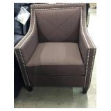 Elements Brown Nail head accent chair