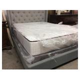 Elements aria queen tufted headboard cloth bed