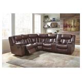 Ashley 136 Amaroo LEATHER reclining sectional