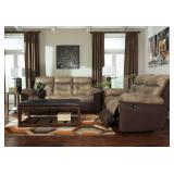 Ashley 315 two tone reclining sofa and loveseat