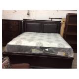 7067 king leather headboard bed