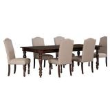 Ashley 506 table & 6 nailhead trimmed chairs