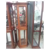 Oak curio cabinet