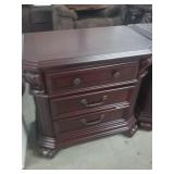 Dark cherry 3 drawer nightstands