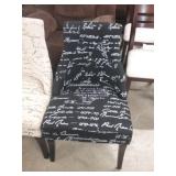 Black script chairs