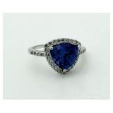 Trillion Cut 2.50 ct Tanzanite Designer Ring