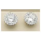 Brilliant 4.00 ct White Sapphire Earrings