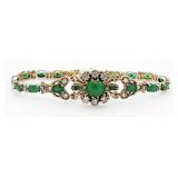 Vintage Style 8.44 ct Emerald Tennis Bracelet