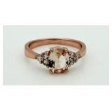 Oval 2.00 ct Morganite Designer Ring