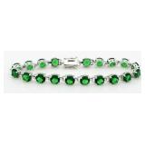 Brilliant 19.00 ct Emerald Tennis Bracelet