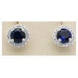 Gorgeous 2.00 ct Sapphire Solitaire Earrings