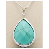 Pear Cut Turquoise Designer Necklace