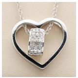 Double Heart Diamond Pendant