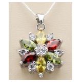 Multi Gemstone Designer Pendant