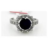 Genuine 2.51 ct Sapphire & Diamond Ring