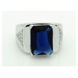 Radiant Cut 6.50 ct Sapphire Estate Ring