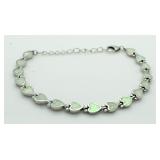 Enamled Opal Designer Tennis Bracelet