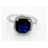 Cushion Cut 2.50 ct Sapphire Solitaire Ring