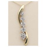 10kt Gold Diamond Journey Pendant