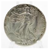 1942 AU Walking Liberty Silver Half Dollar