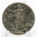 1943 AU Walking Liberty Silver Half Dollar