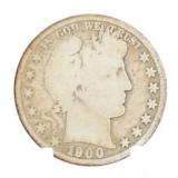 1900-S Barber Silver Half Dollar