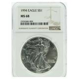 1994 MS68 Amerian Eagle Silver Dollar *KEY