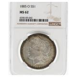 1885-O MS62 Morgan Silver Dollar