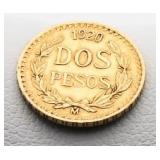 1920 Dos Pesos Gold Coin