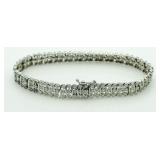 3 Row 1.00 ct Diamond Tennis Bracelet