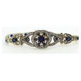 Vintage Style 9.44 ct Sapphire Tennis Bracelet