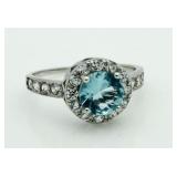 Brilliant 2.00 ct Blue Topaz Solitaire Ring