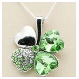 Swarovski 4 Heart Shamrock Pendant